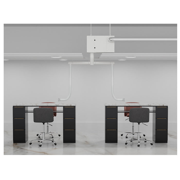 HealthyAir Ceiling-Mount Local Exhaust Ventilation System Nail Salon Source Capture System Outside Ventilation