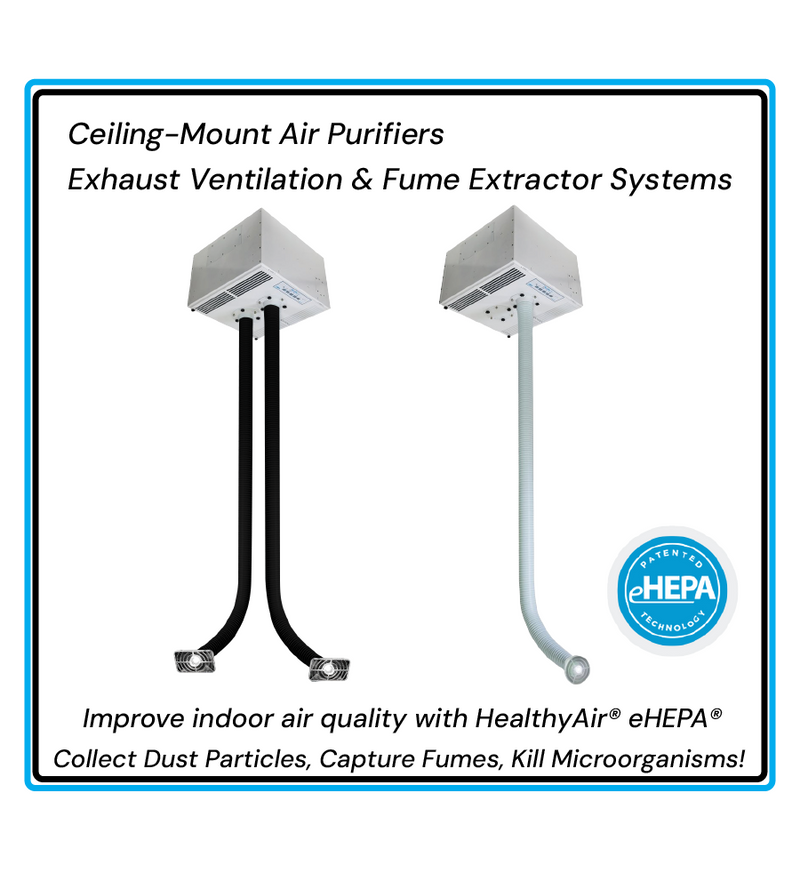 Ceiling Mount Air Exhaust System Fume Extractor Nail Salon Ventilation System