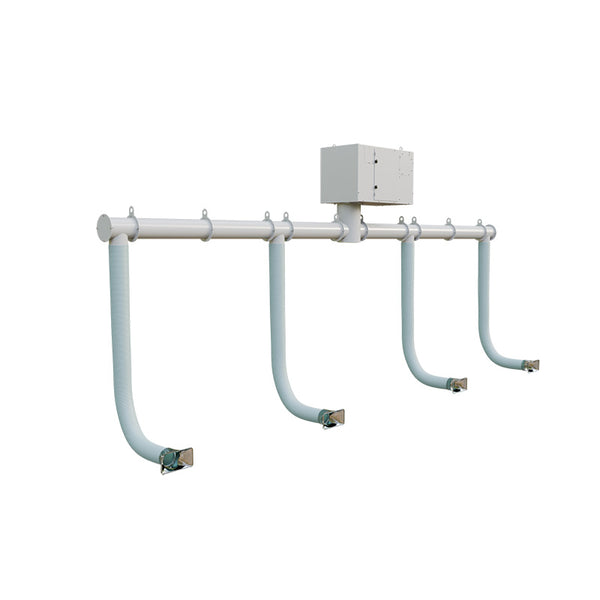 Ceiling-Mount Source Capture Local Exhaust Ventilation System - Quad Station