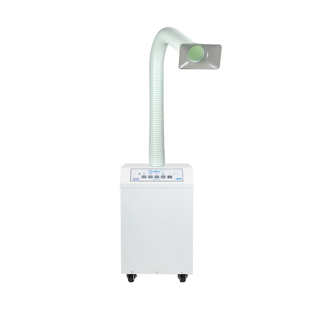HealthyAir Source Capture System Nail Salon Air Purifier White 6 L Rectangular with LED