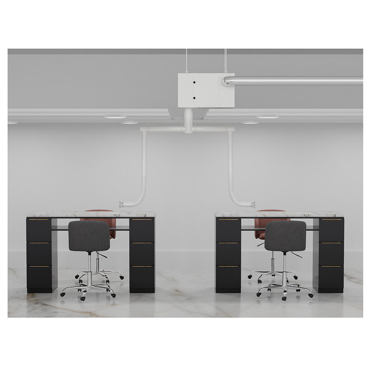 Ceiling Mounted Local Extractor Dual Station Ceiling-Mount Source Capture Ventilation System | HealthyAir